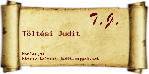 Töltési Judit névjegykártya